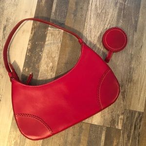 LOFT Red Leather Purse